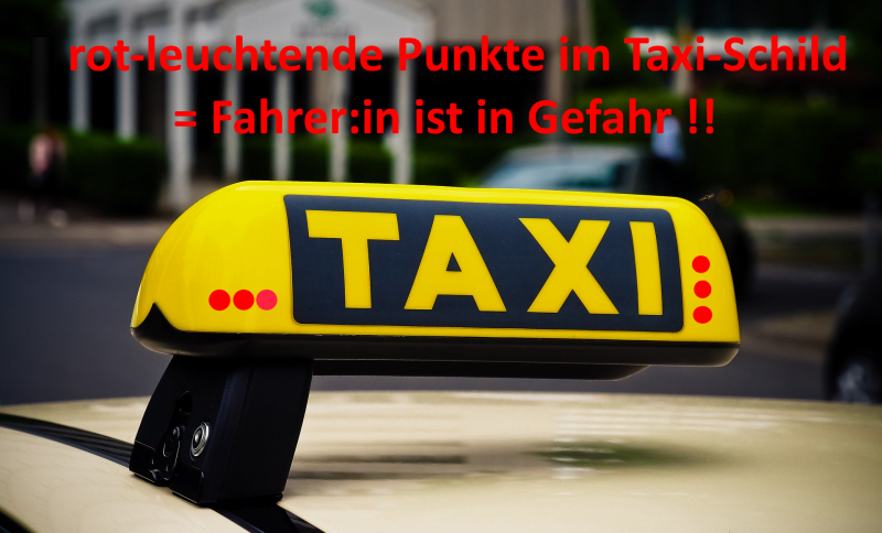 Retro Taxi Schild / Automatisches Taxi Schild / Magnetisches Taxi
