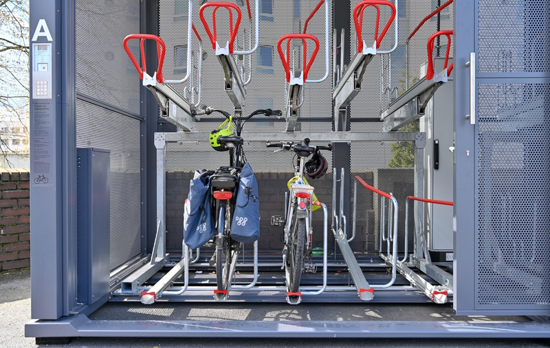 New garages provide space for 60 bicycles at the main station