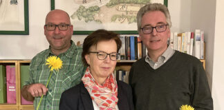 Der neu gewählte Fraktionsvorstand: Dirk Schimanski, Petra Schenke und Hans Christian Markert (Foto: GRÜNE)